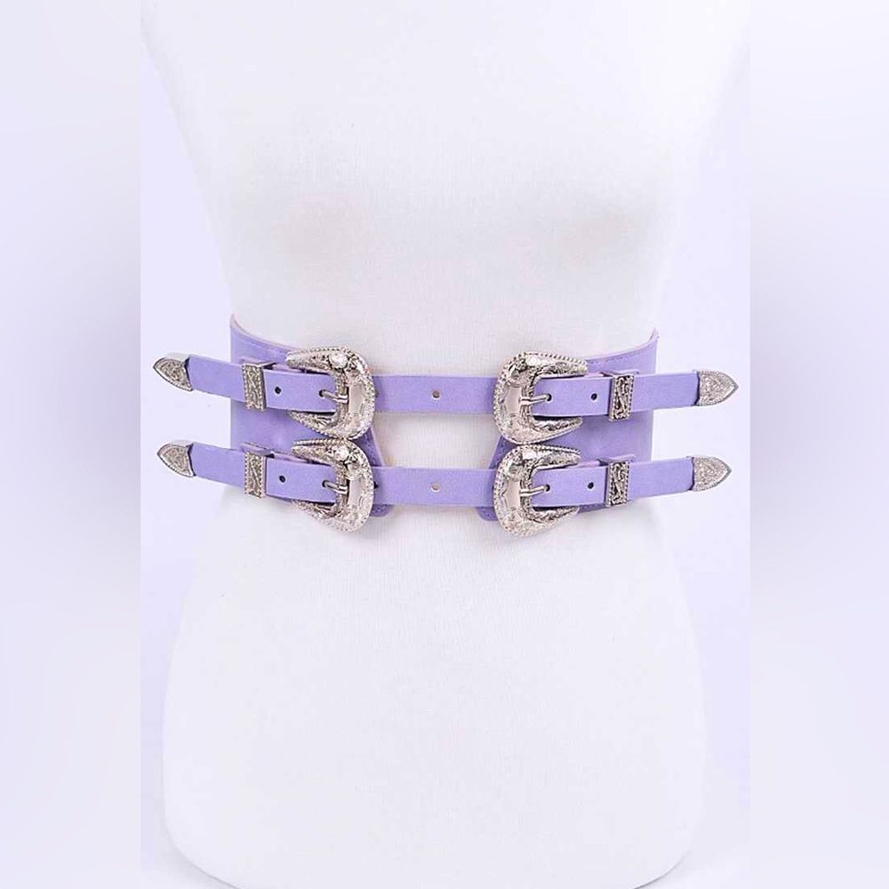 Leather Western Wide Corset Statement Belt
